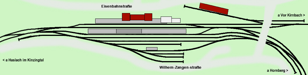 Plano de la estación de Hausach